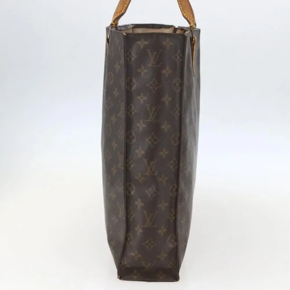 Louis Vuitton Monogram Sac Plat Handbag Brown